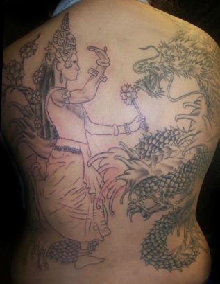 Lalas Back Tattoos Design